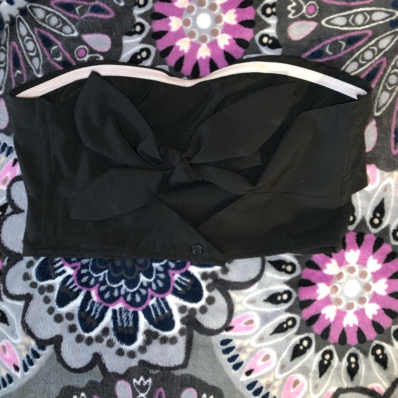 Papaya Black bow crop top - Picture 2 of 3